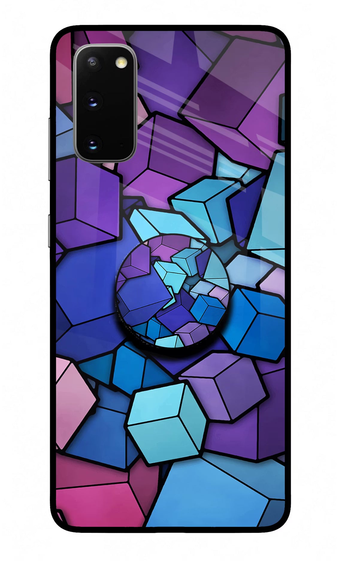 Cubic Abstract Samsung S20 Pop Case by Casekaro