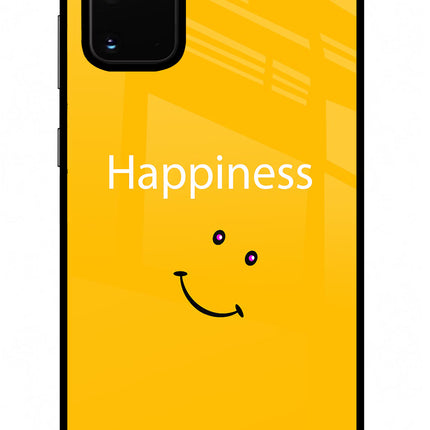 Happiness With Smiley Samsung S20 Plus Glass Case Back Cover by Casekaro