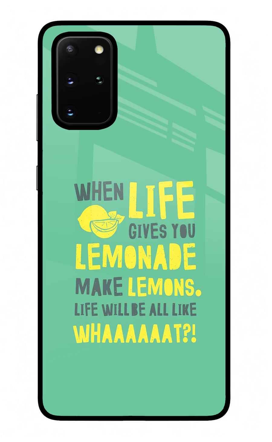 Quote Samsung S20 Plus Back Cover, Glass case