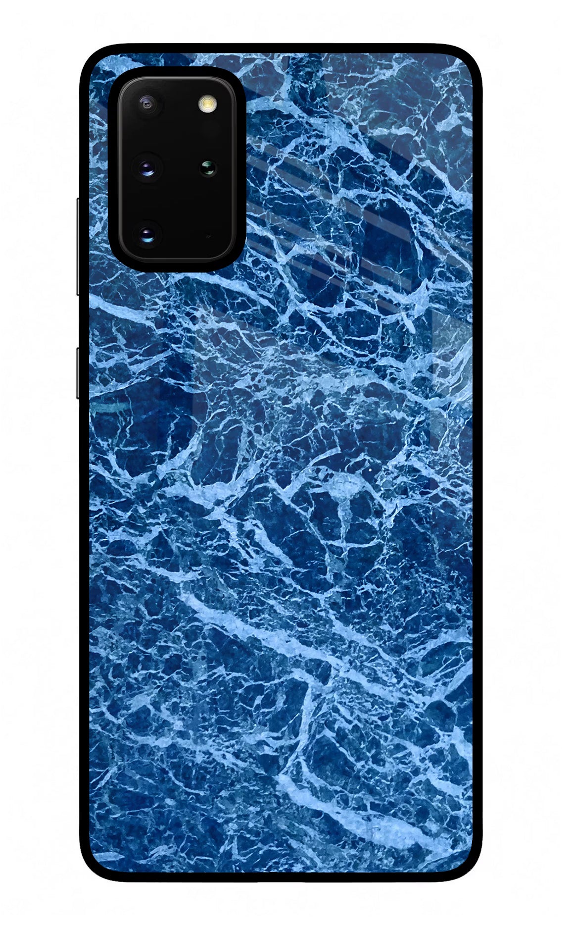 Blue Marble Samsung S20 Plus Glass Case Back Cover by Casekaro