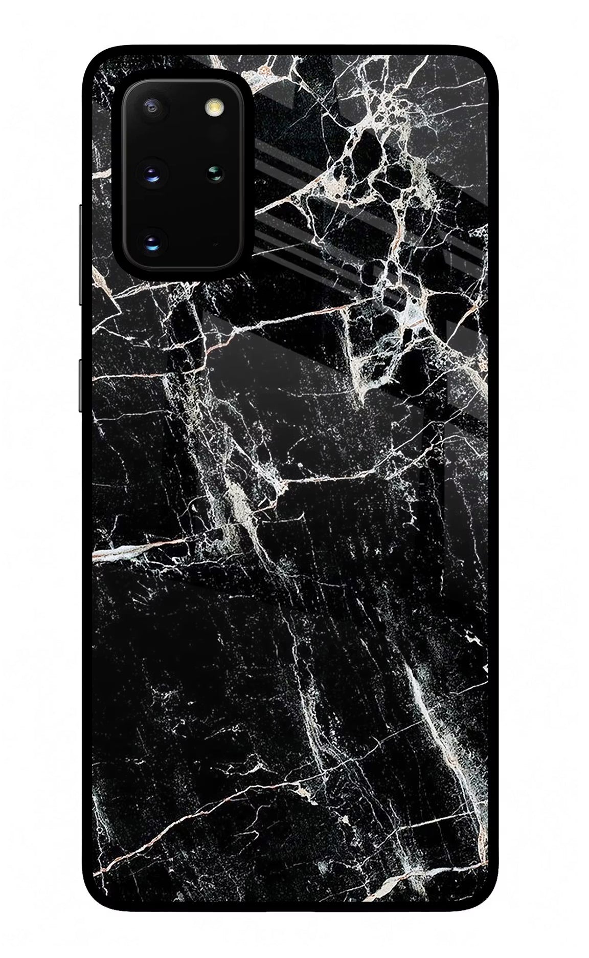 Black Marble Texture Samsung S20 Plus Glass Case
