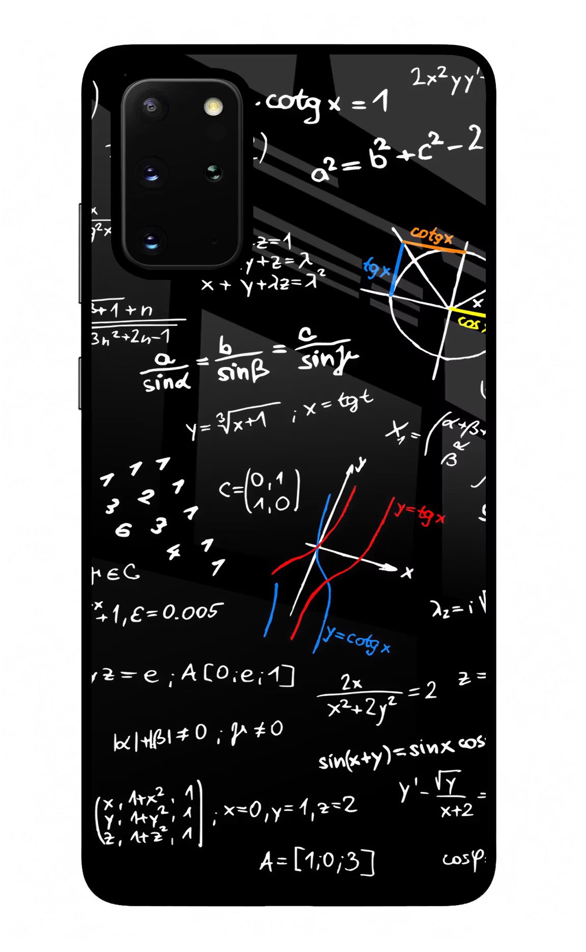 Mathematics Formula Samsung S20 Plus Glass Case Back Cover by Casekaro