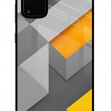 Abstract Samsung S20 Plus Glass Case Back Cover by Casekaro