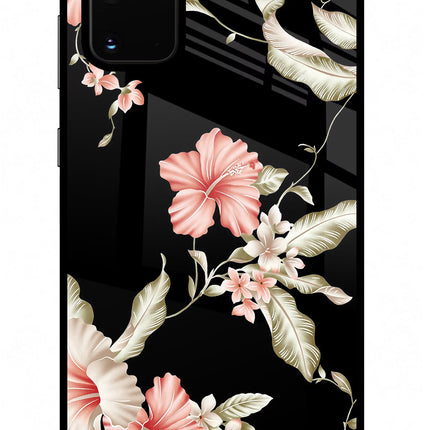 Flowers Samsung S20 Plus Glass Case Back Cover by Casekaro