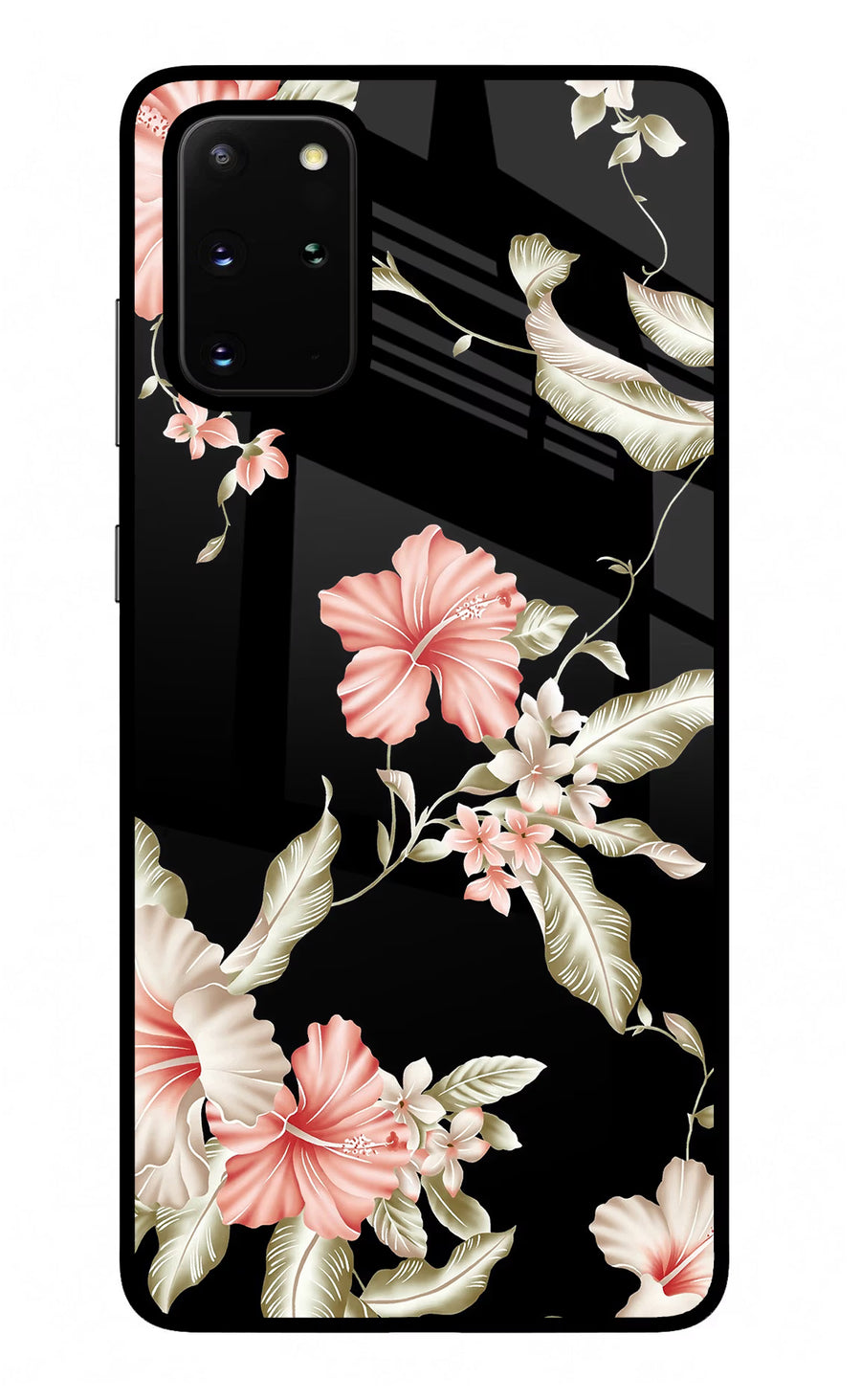 Flowers Samsung S20 Plus Back Cover, Glass case