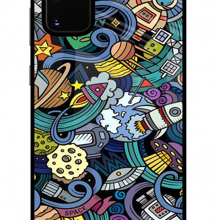 Space Abstract Samsung S20 Plus Glass Case Back Cover by Casekaro