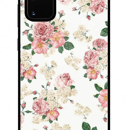 Flowers Samsung S20 Plus Glass Case Back Cover by Casekaro