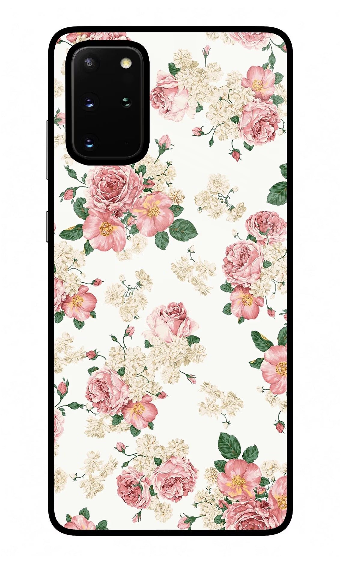 Flowers Samsung S20 Plus Glass Case Back Cover by Casekaro