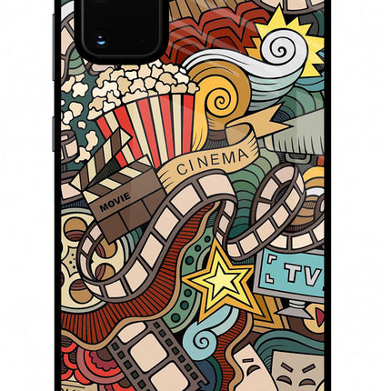 Cinema Abstract Samsung S20 Plus Glass Case Back Cover by Casekaro