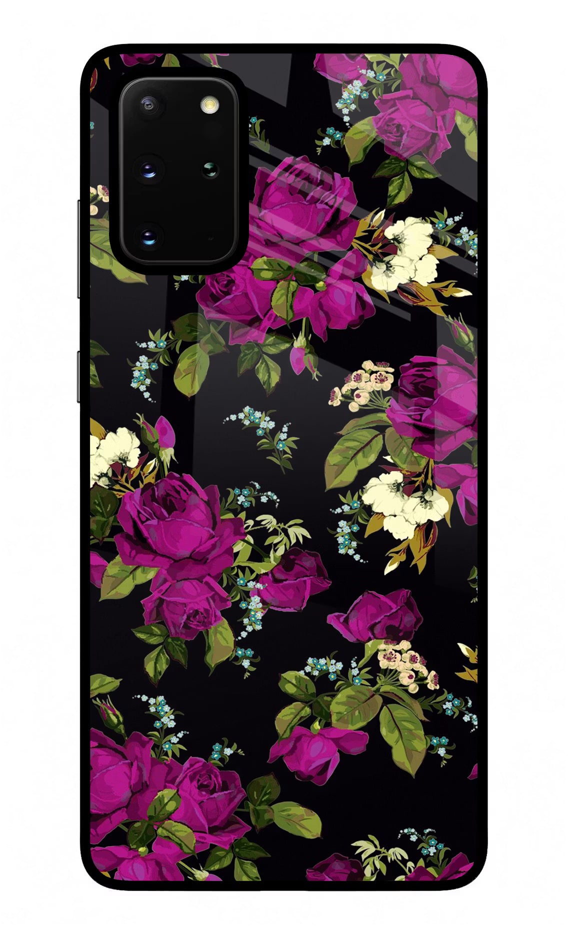 Flowers Samsung S20 Plus Glass Case Back Cover by Casekaro