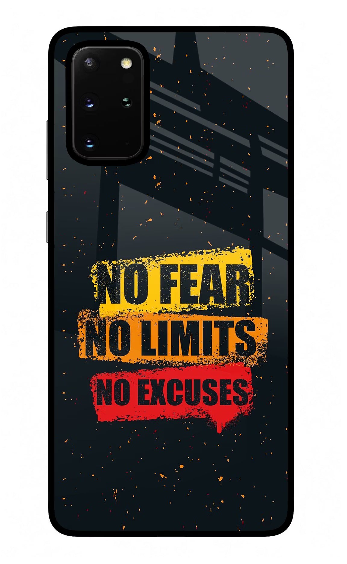 No Fear No Limits No Excuse Samsung S20 Plus Glass Case