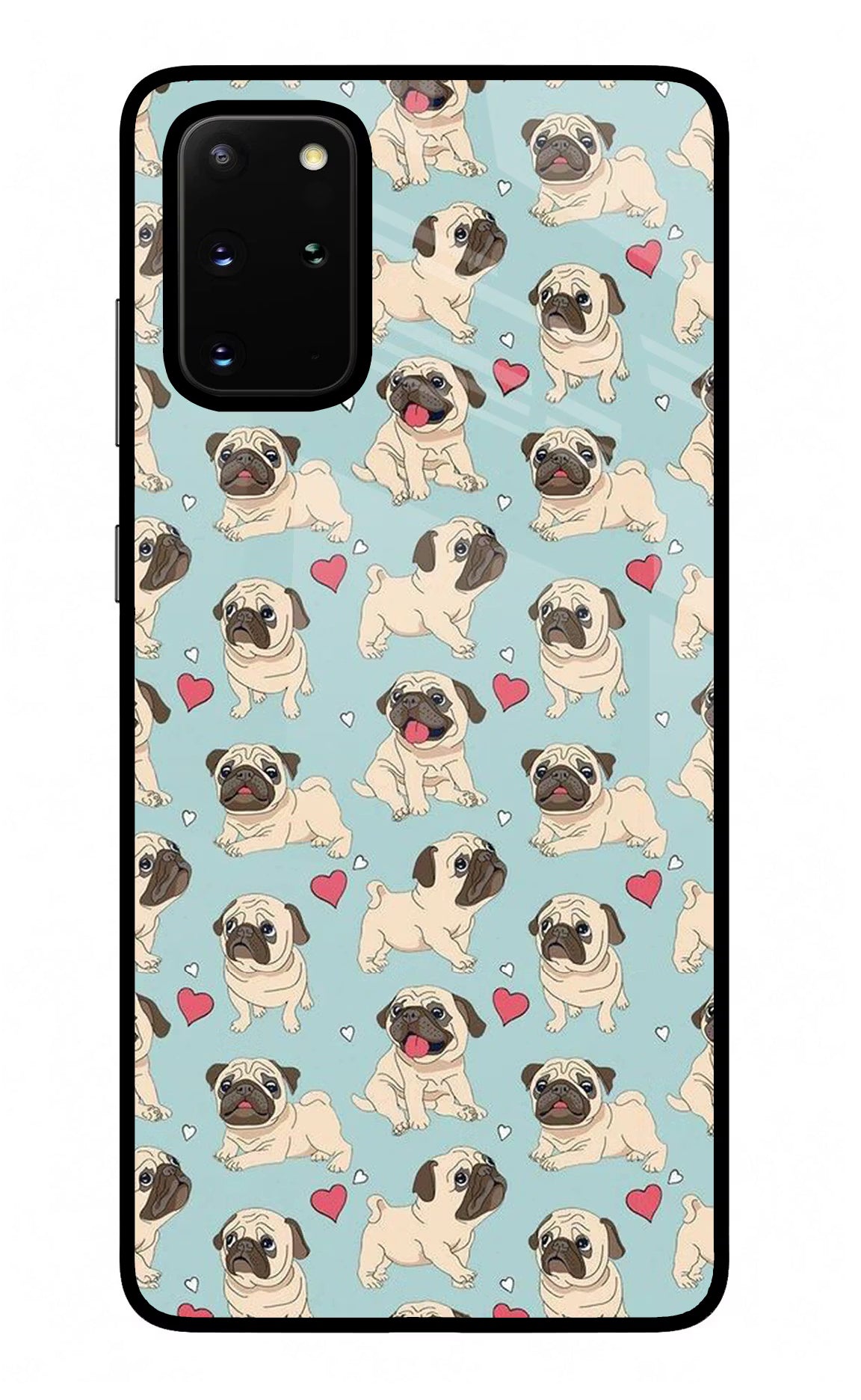 Pug Dog Samsung S20 Plus Glass Case Back Cover by Casekaro