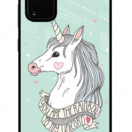Unicorn Wallpaper Samsung S20 Plus Glass Case Back Cover by Casekaro