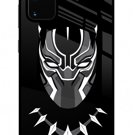 Black Panther Samsung S20 Plus Glass Case Back Cover by Casekaro