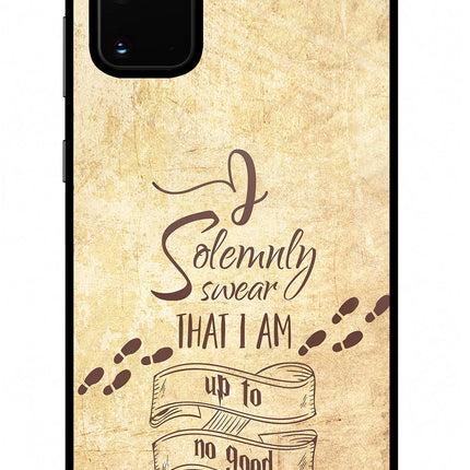 I Solemnly swear that i up to no good Samsung S20 Plus Glass Case Back Cover by Casekaro