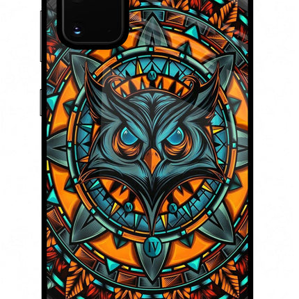Angry Owl Art Samsung S20 Plus Glass Case Back Cover by Casekaro