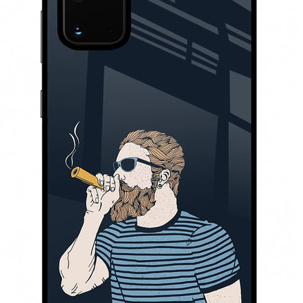 Smoking Samsung S20 Plus Glass Case Back Cover by Casekaro