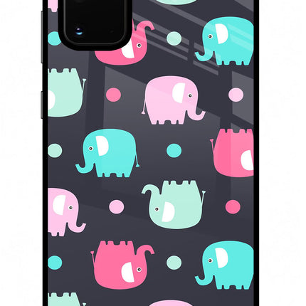 Elephants Samsung S20 Plus Glass Case Back Cover by Casekaro