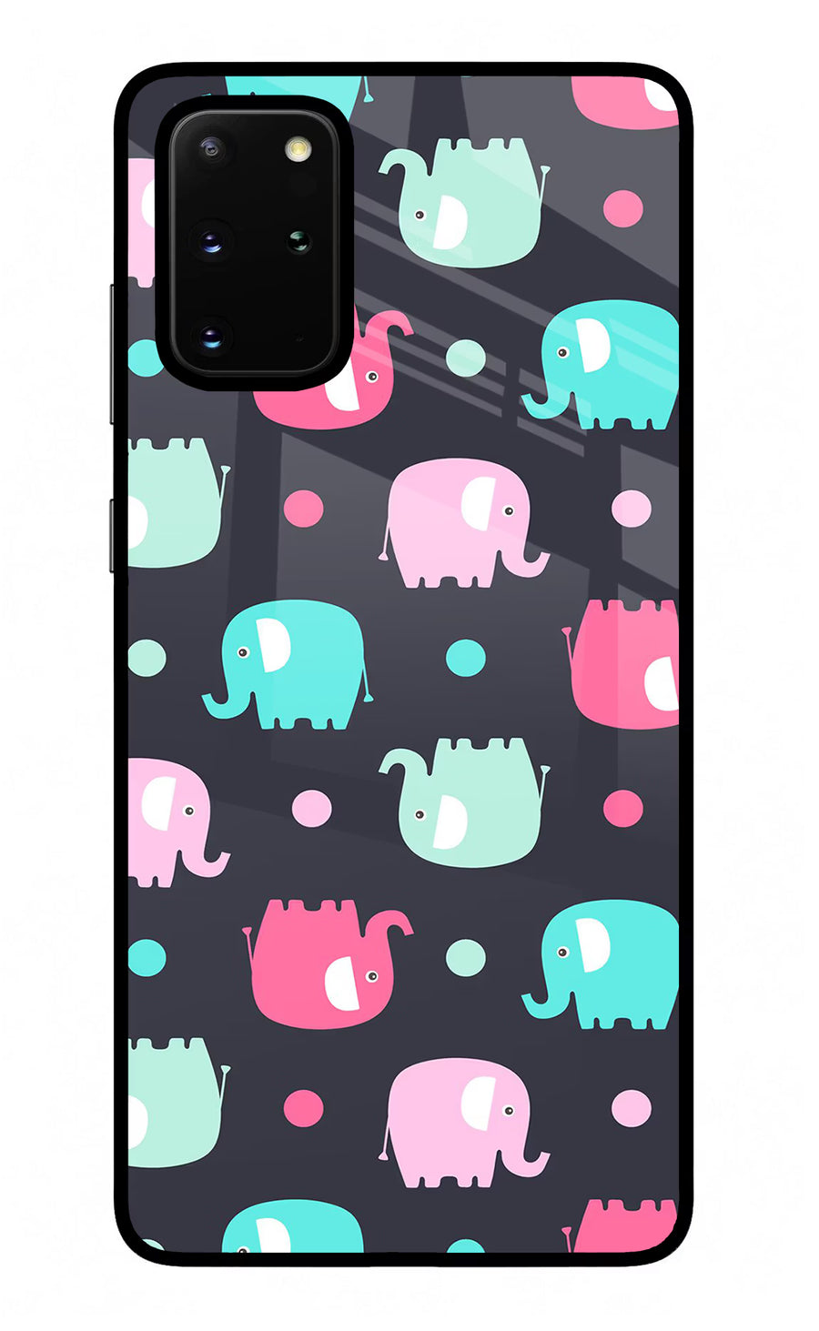Elephants Samsung S20 Plus Back Cover, Glass case
