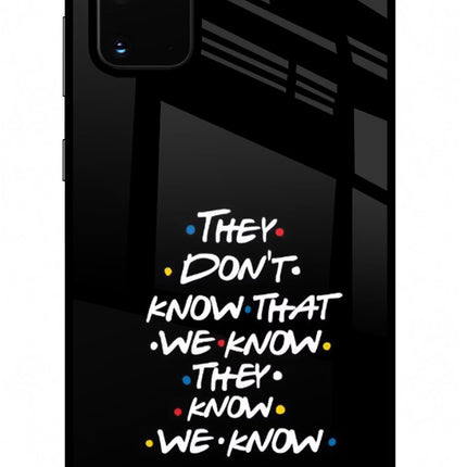 FRIENDS Dialogue Samsung S20 Plus Glass Case Back Cover by Casekaro