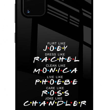 FRIENDS Character Samsung S20 Plus Glass Case Back Cover by Casekaro
