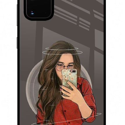 Selfie Queen Samsung S20 Plus Glass Case Back Cover by Casekaro
