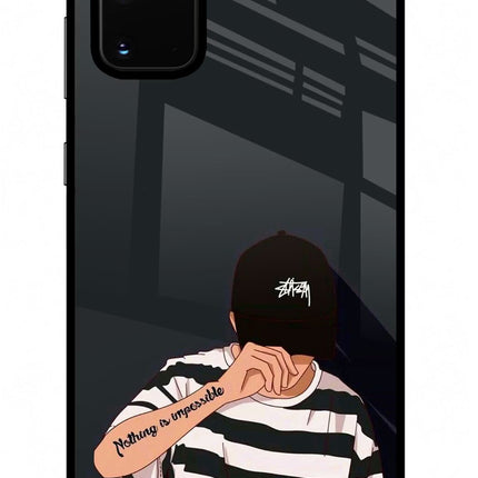 Aesthetic Boy Samsung S20 Plus Glass Case Back Cover by Casekaro