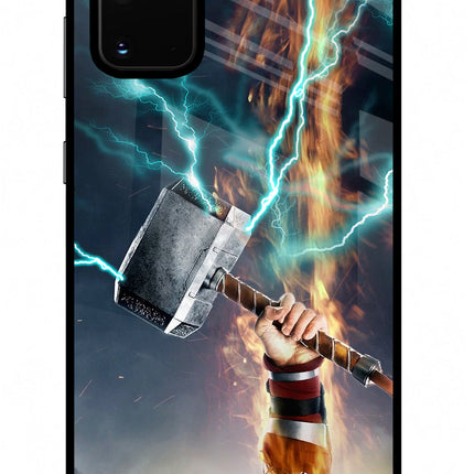 Thor Hammer Mjolnir Samsung S20 Plus Glass Case Back Cover by Casekaro