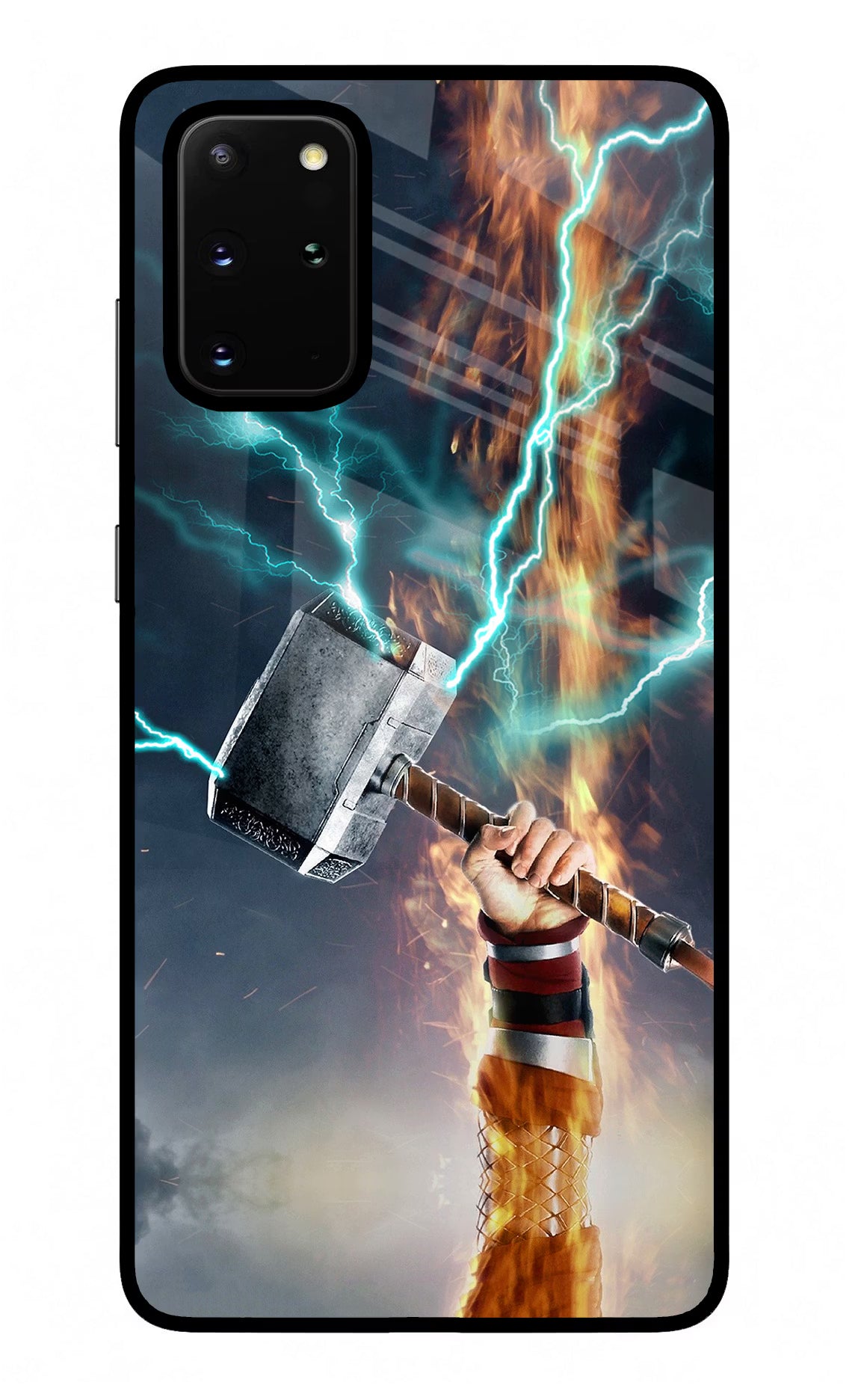 Thor Hammer Mjolnir Samsung S20 Plus Glass Case Back Cover by Casekaro