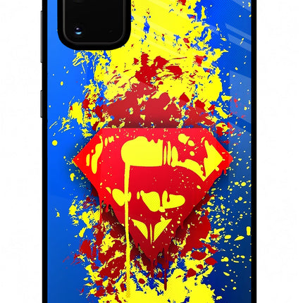 Superman logo Samsung S20 Plus Glass Case Back Cover by Casekaro
