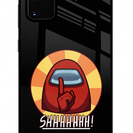Among Us Shhh! Samsung S20 Plus Glass Case Back Cover by Casekaro