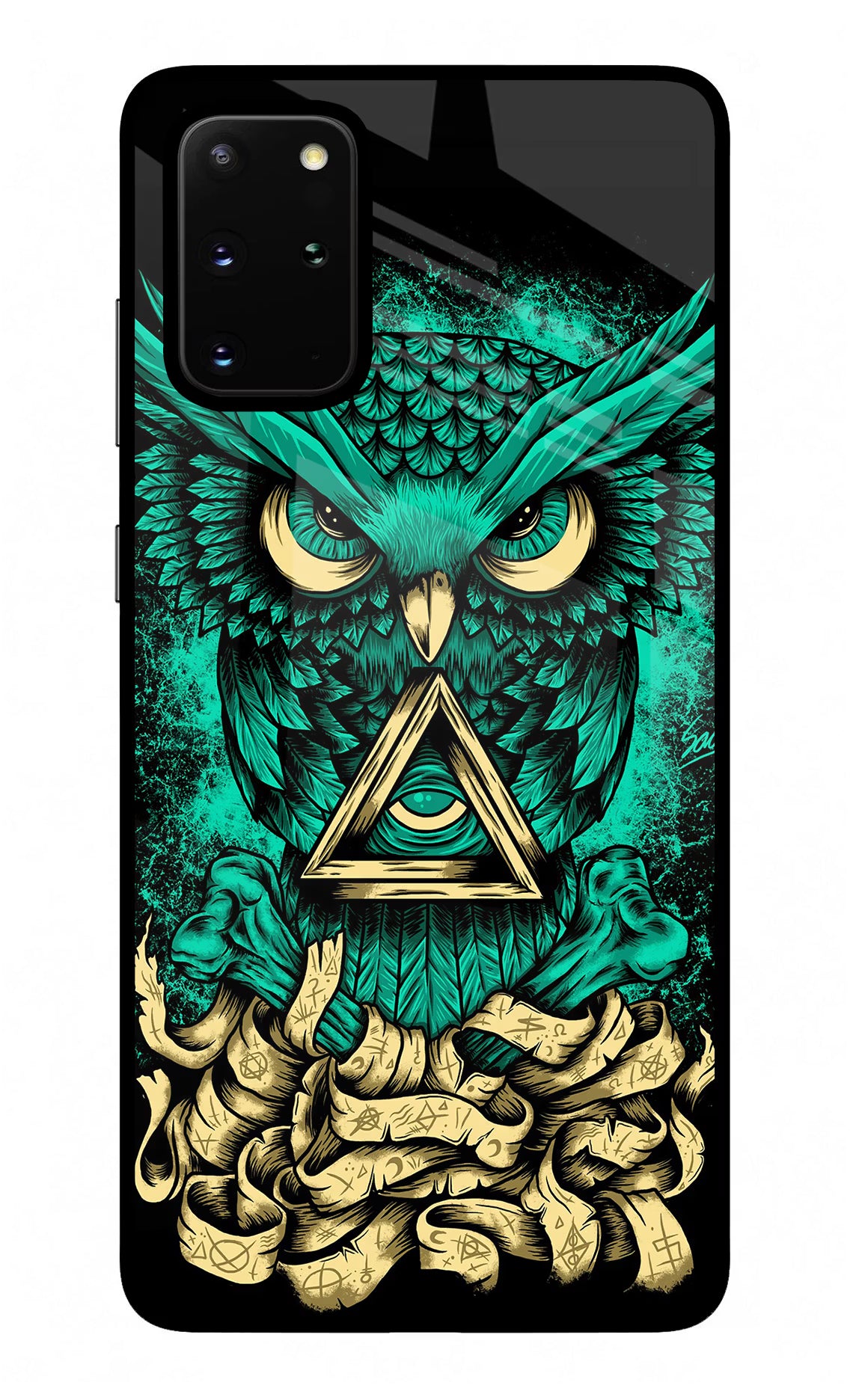 Green Owl Samsung S20 Plus Glass Case