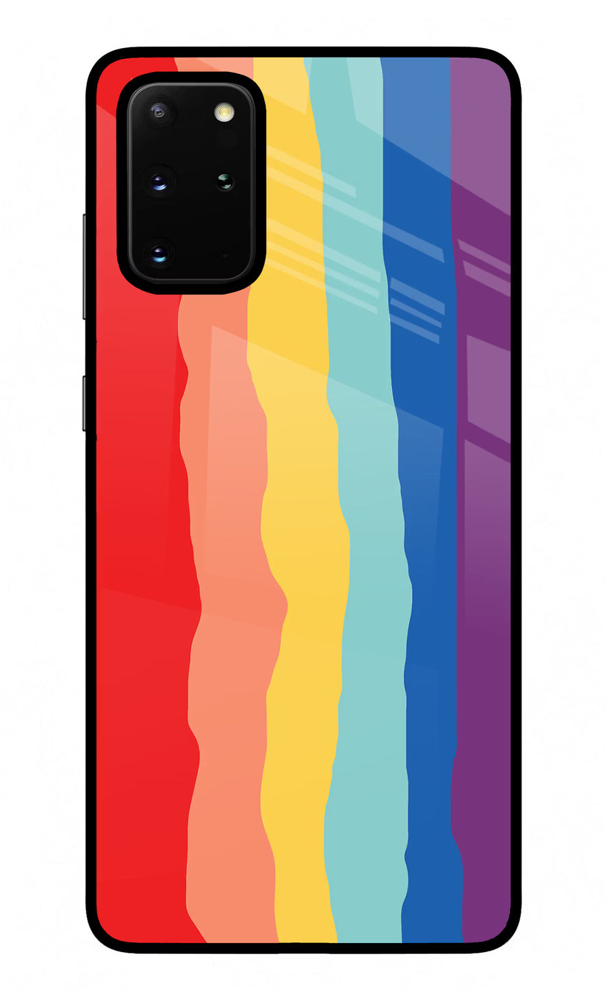 Rainbow Samsung S20 Plus Back Cover, Glass case