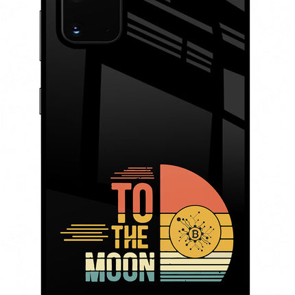 To the Moon Samsung S20 Plus Glass Case Back Cover by Casekaro