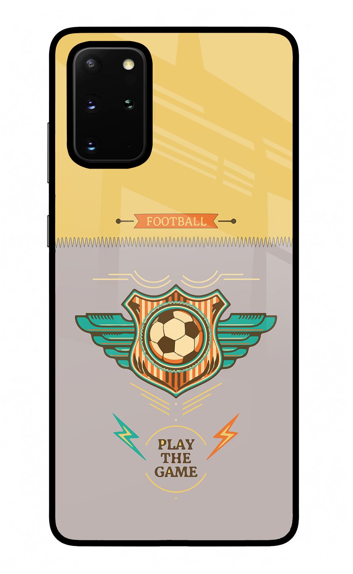 Football Samsung S20 Plus Glass Case Back Cover by Casekaro