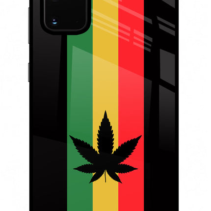 Weed Flag Samsung S20 Plus Glass Case Back Cover by Casekaro
