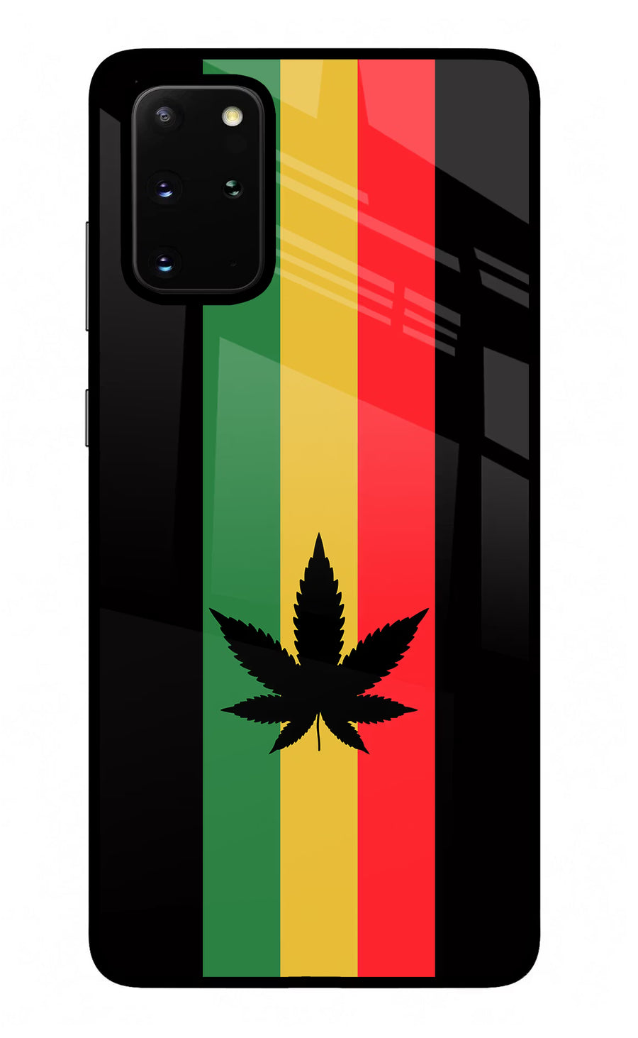 Weed Flag Samsung S20 Plus Back Cover, Glass case