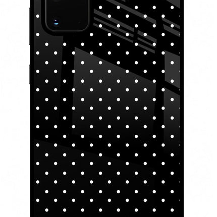 White Dots Samsung S20 Plus Glass Case Back Cover by Casekaro