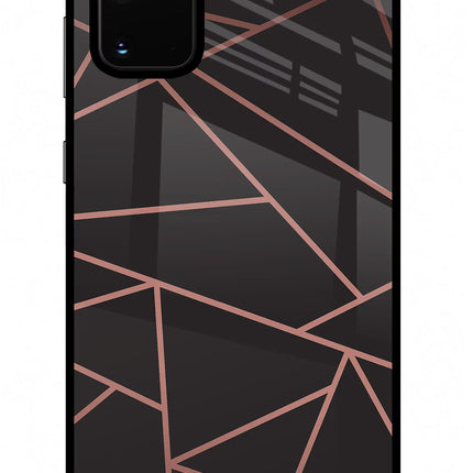 Geometric Pattern Samsung S20 Plus Glass Case Back Cover by Casekaro
