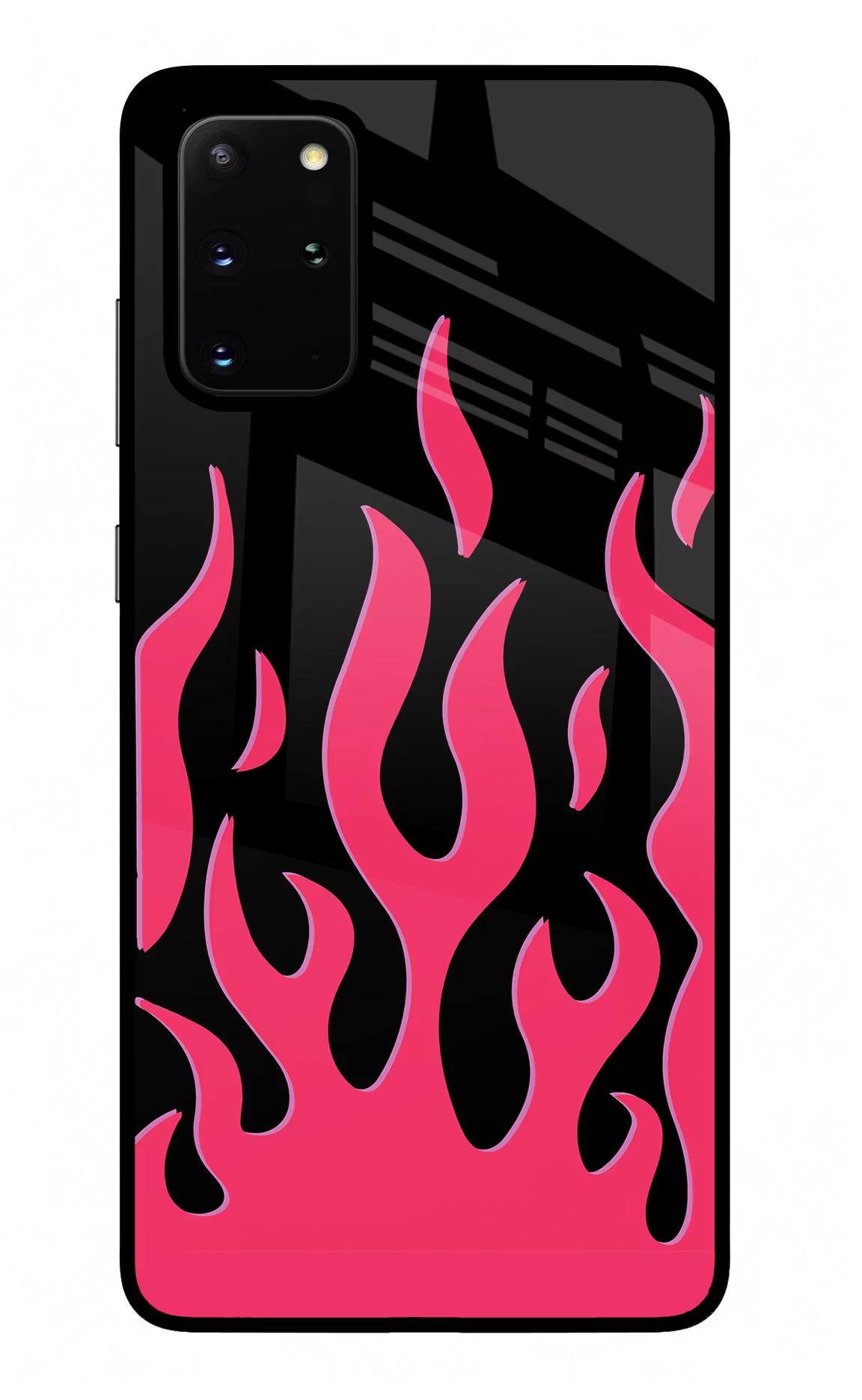 Fire Flames Samsung S20 Plus Glass Case Back Cover by Casekaro