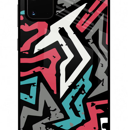 Geometric Graffiti Samsung S20 Plus Glass Case Back Cover by Casekaro