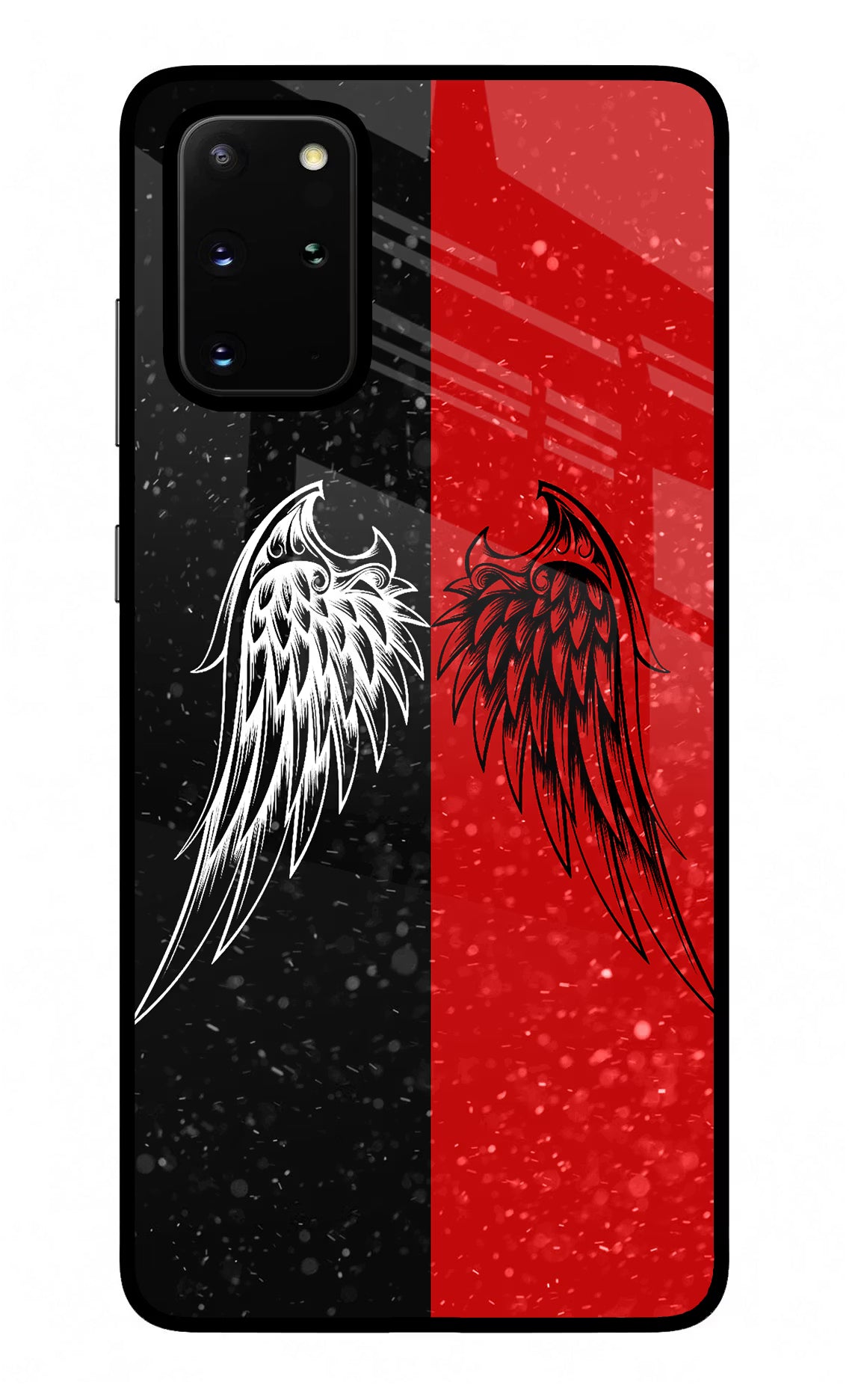 Wings Samsung S20 Plus Glass Case Back Cover by Casekaro