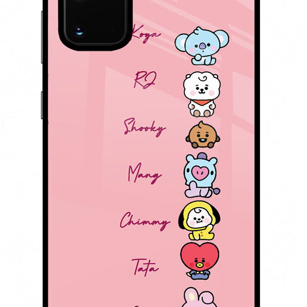 BTS names Samsung S20 Plus Glass Case Back Cover by Casekaro