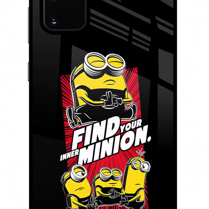 Find your inner Minion Samsung S20 Plus Glass Case Back Cover by Casekaro