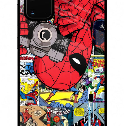 Spider Man Samsung S20 Plus Glass Case Back Cover by Casekaro