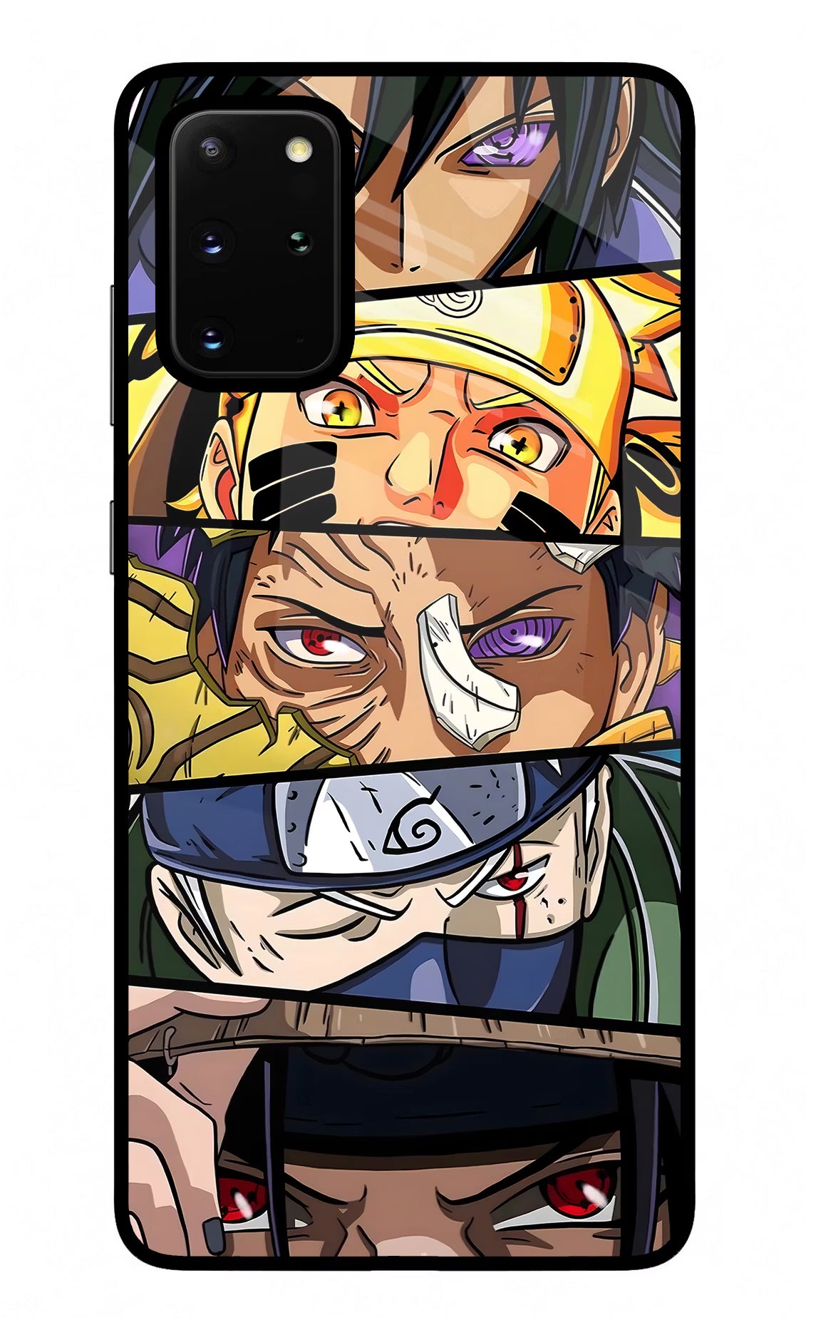 Naruto Character Samsung S20 Plus Glass Case Back Cover by Casekaro