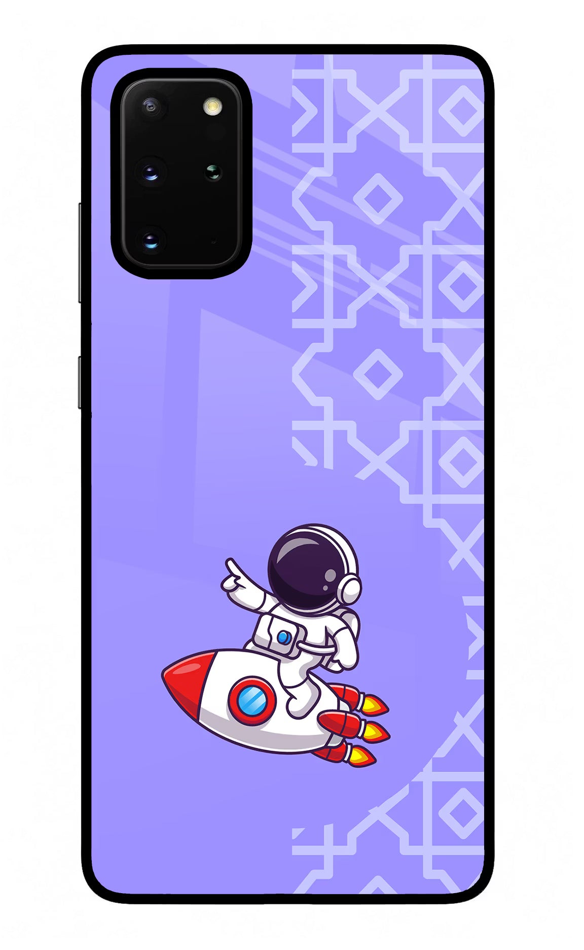 Cute Astronaut Samsung S20 Plus Glass Case