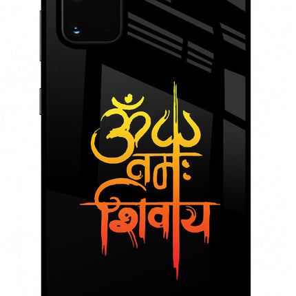 Om Namah Shivay Samsung S20 Plus Glass Case Back Cover by Casekaro