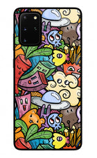 Veggie Doodle Samsung S20 Plus Glass Case Back Cover by Casekaro