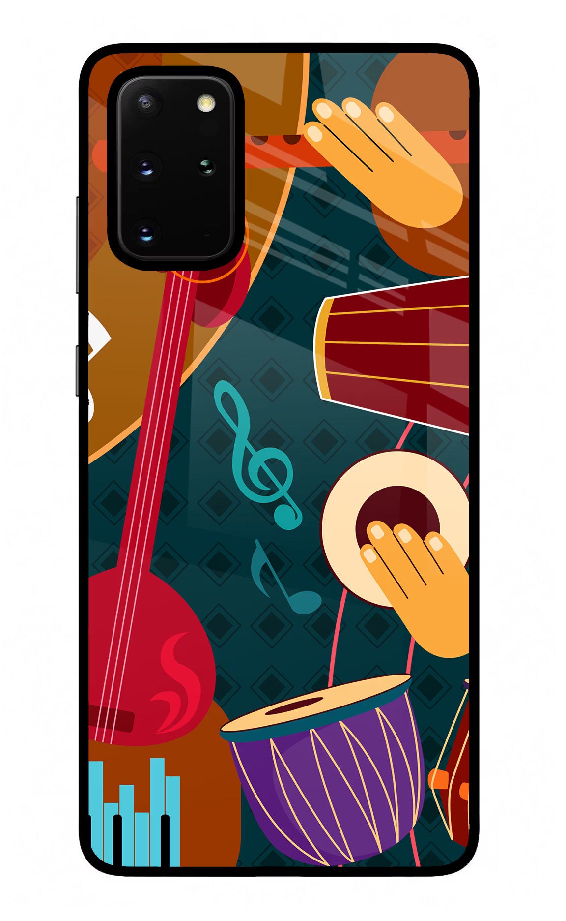 Music Instrument Samsung S20 Plus Glass Case Back Cover by Casekaro